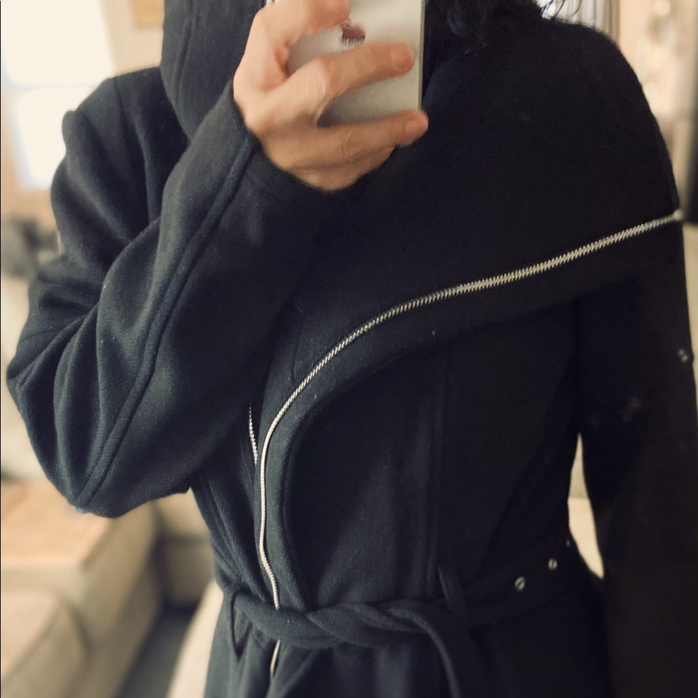 BCBG Long Wool blend Coat size Lg.